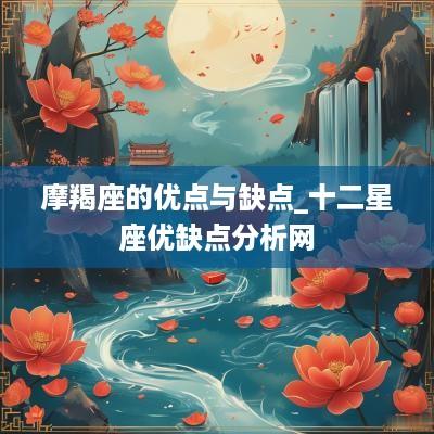 摩羯座的优点与缺点_十二星座优缺点分析网