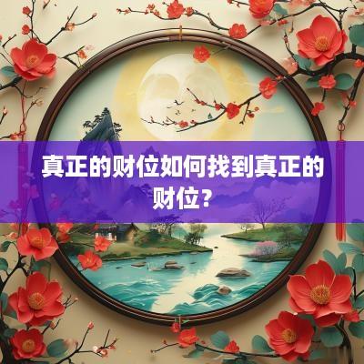 真正的财位如何找到真正的财位？