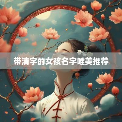 带清字的女孩名字唯美推荐