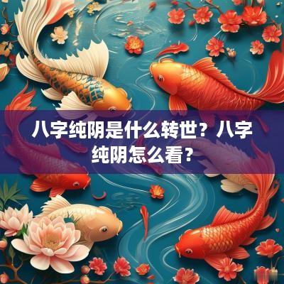 八字纯阴是什么转世？八字纯阴怎么看？
