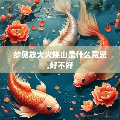 梦见放大火烧山是什么意思,好不好