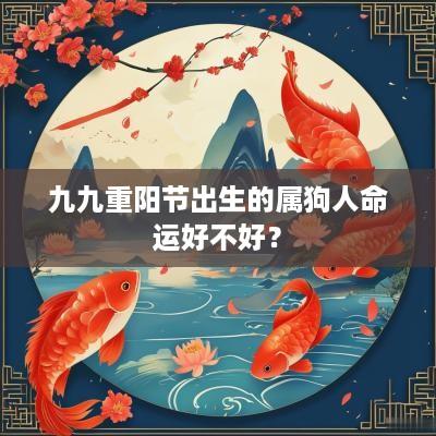 九九重阳节出生的属狗人命运好不好？