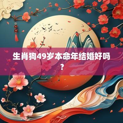 生肖狗49岁本命年结婚好吗？