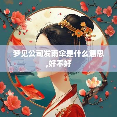梦见公司发雨伞是什么意思,好不好