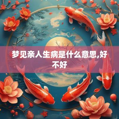 梦见亲人生病是什么意思,好不好