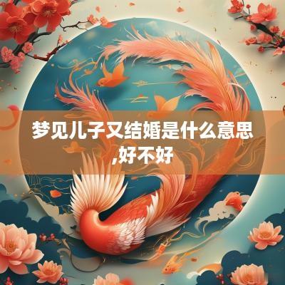 梦见儿子又结婚是什么意思,好不好