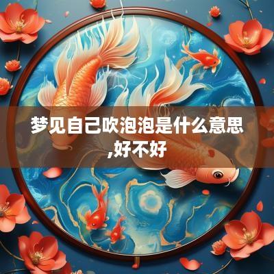 梦见自己吹泡泡是什么意思,好不好