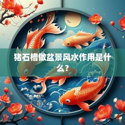 猪石槽做盆景风水作用是什么？