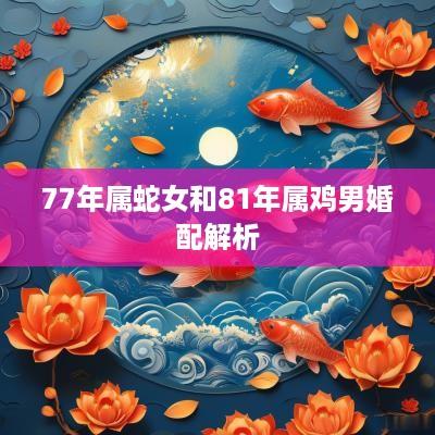 77年属蛇女和81年属鸡男婚配解析