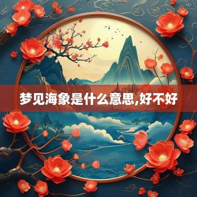 梦见海象是什么意思,好不好