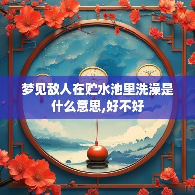 梦见敌人在贮水池里洗澡是什么意思,好不好