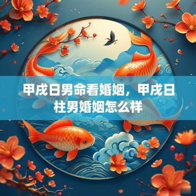 甲戌日男命看婚姻，甲戌日柱男婚姻怎么样
