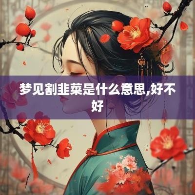 梦见割韭菜是什么意思,好不好