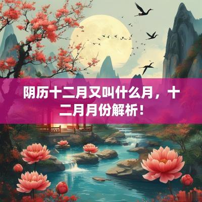 阴历十二月又叫什么月，十二月月份解析！