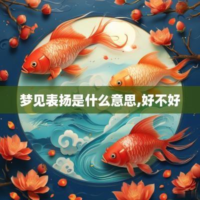 梦见表扬是什么意思,好不好