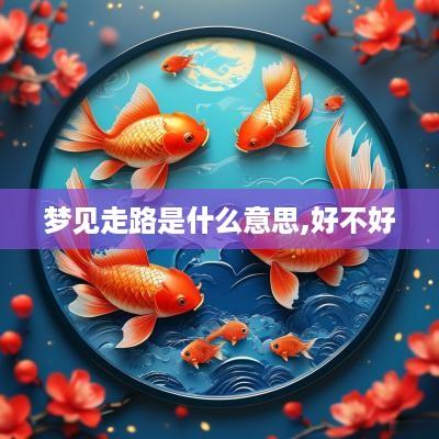 梦见走路是什么意思,好不好