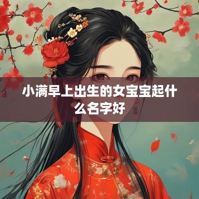 小满早上出生的女宝宝起什么名字好