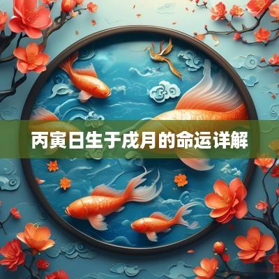 丙寅日生于戌月的命运详解