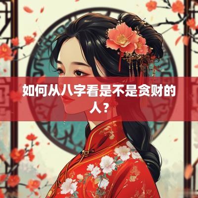 如何从八字看是不是贪财的人？
