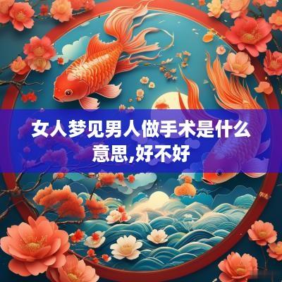 女人梦见男人做手术是什么意思,好不好