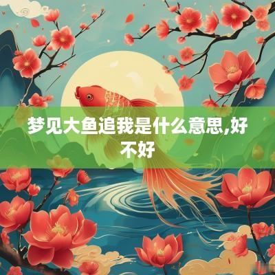 梦见大鱼追我是什么意思,好不好