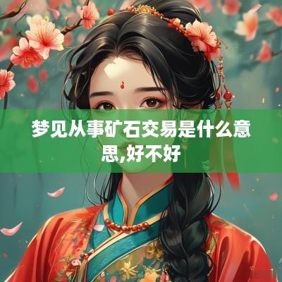 梦见从事矿石交易是什么意思,好不好