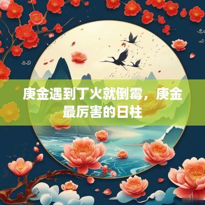 庚金遇到丁火就倒霉，庚金最厉害的日柱