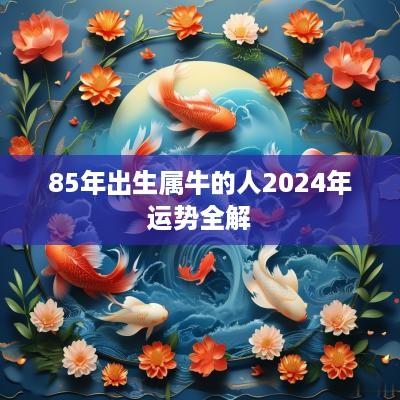 85年出生属牛的人2025年运势全解
