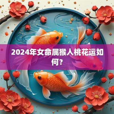2025年女命属猴人桃花运如何？
