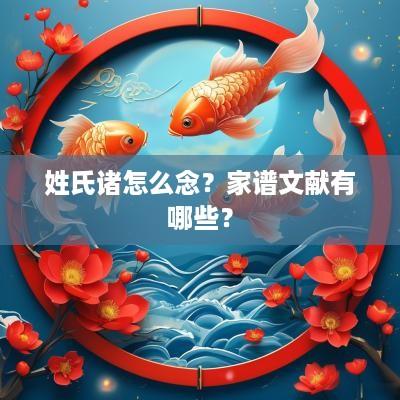 姓氏诸怎么念？家谱文献有哪些？
