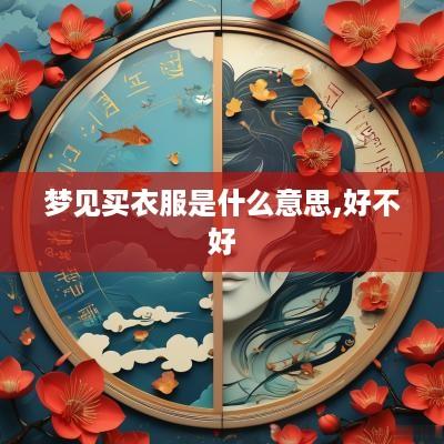 梦见买衣服是什么意思,好不好