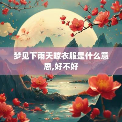梦见下雨天晾衣服是什么意思,好不好