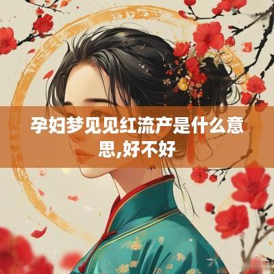 孕妇梦见见红流产是什么意思,好不好