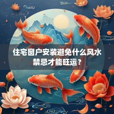 住宅窗户安装避免什么风水禁忌才能旺运？
