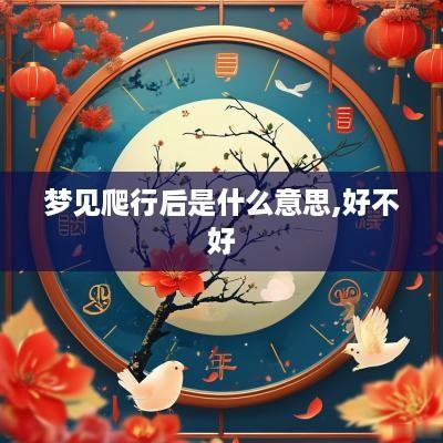 梦见爬行后是什么意思,好不好