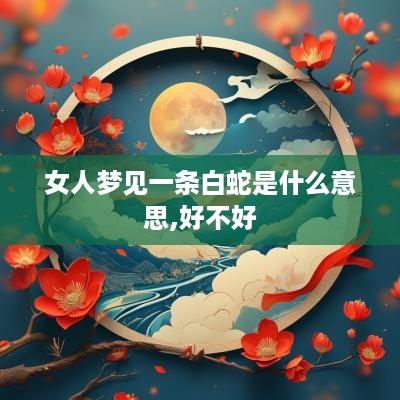 女人梦见一条白蛇是什么意思,好不好