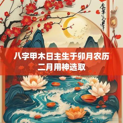 八字甲木日主生于卯月农历二月用神选取