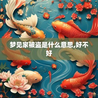 梦见家被盗是什么意思,好不好