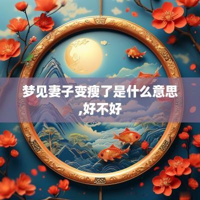 梦见妻子变瘦了是什么意思,好不好