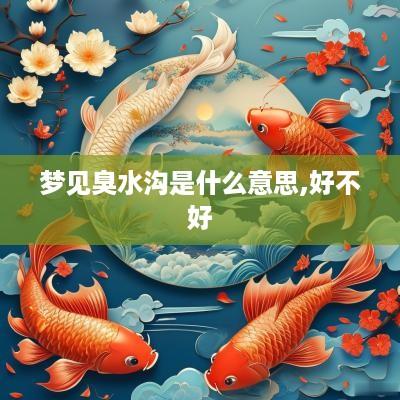 梦见臭水沟是什么意思,好不好