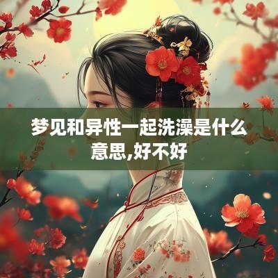 梦见和异性一起洗澡是什么意思,好不好