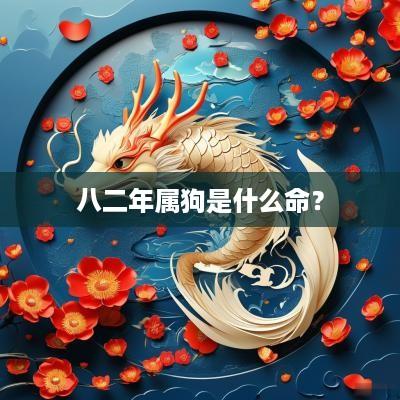 八二年属狗是什么命？