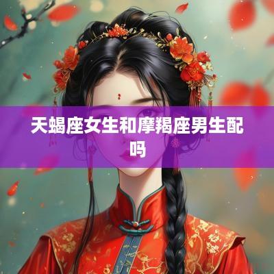 天蝎座女生和摩羯座男生配吗