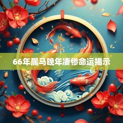 66年属马晚年凄惨命运揭示
