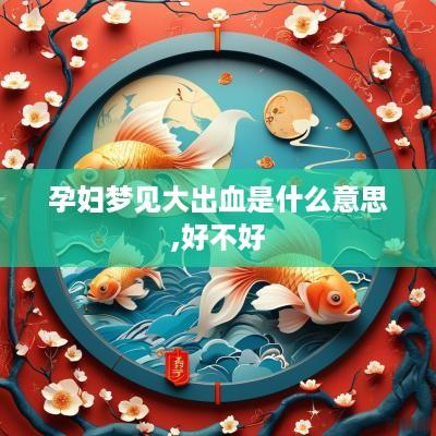 孕妇梦见大出血是什么意思,好不好