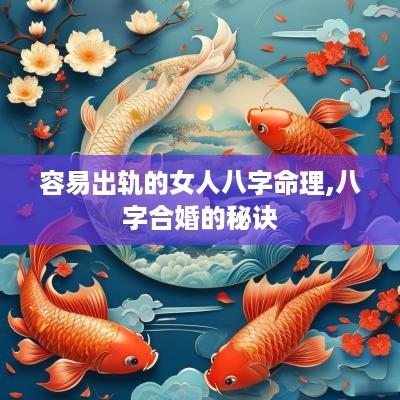 容易出轨的女人八字命理,八字合婚的秘诀