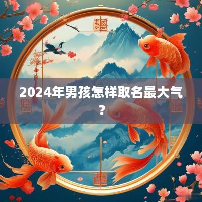 2025年男孩怎样取名最大气？
