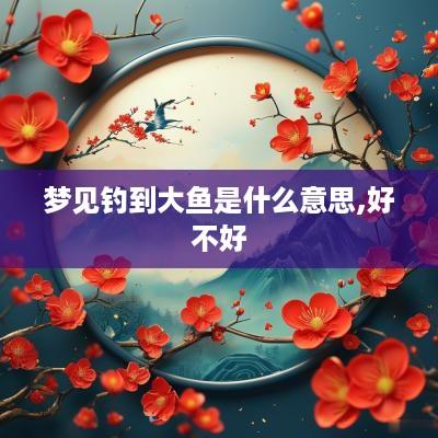 梦见钓到大鱼是什么意思,好不好