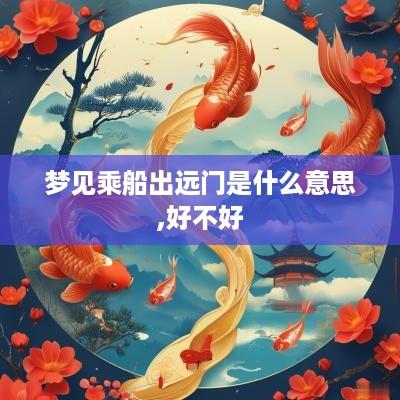 梦见乘船出远门是什么意思,好不好