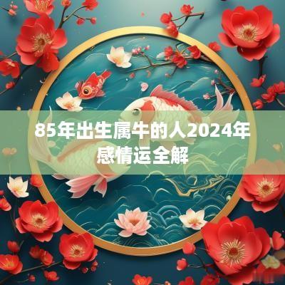 85年出生属牛的人2025年感情运全解